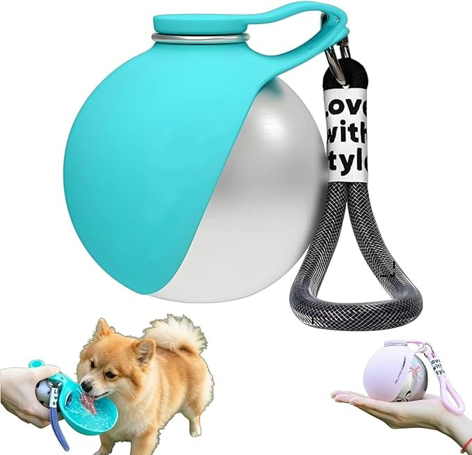 2-in-1 Dog Water Bottle & Bowl — Portable Silicone Bowl Water Bottle