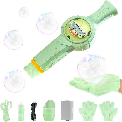 Rechargeable Automatic Smoke Bubble Maker,Colorful Lights & Music