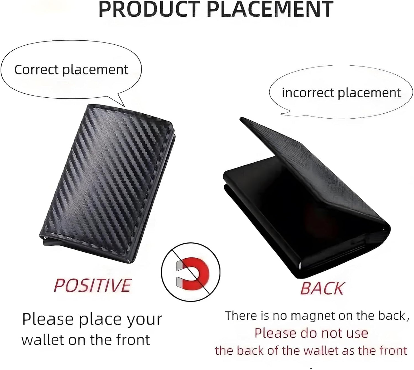 Wallet for Men, Simple Credit Card Holder, RFID Barrier, Pop-Up Business Card Box
