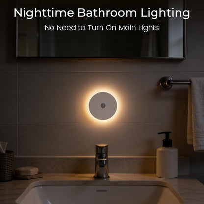 2PCS Improved LED Rechargeable Motion Sensor Light Indoor, Bright & Long-Lasting