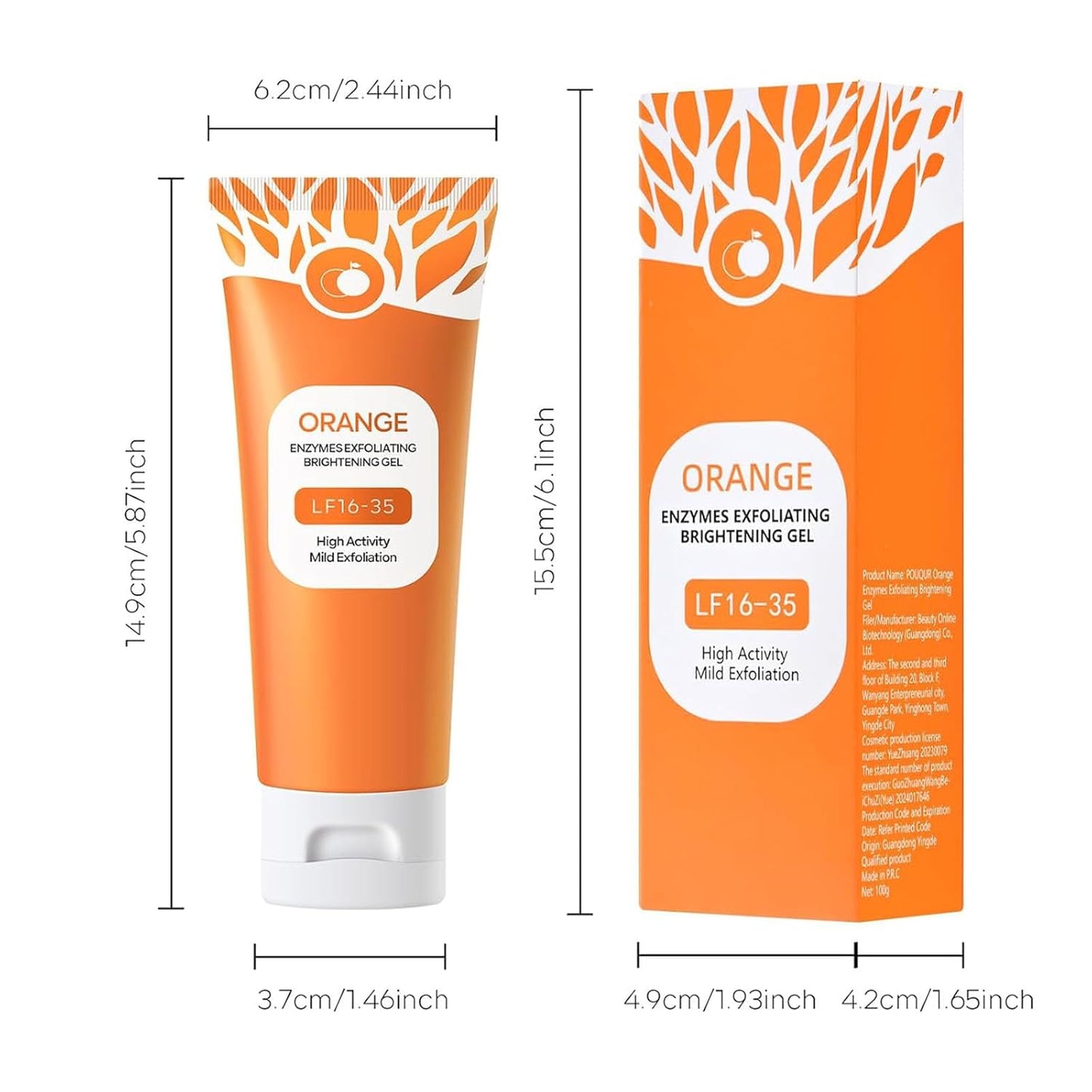 Orange Enzymes Exfoliating Gel for Face & Body