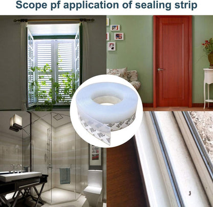 16.5FT Silicone Seal Strip, Weather Stripping for Door Window Draft Stopper 45MM