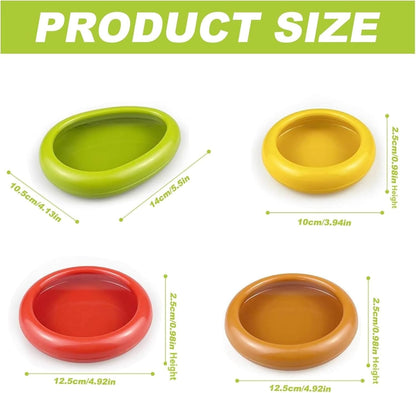 4Pcs Fresh Food Storage Containers – Reusable Produce Keepers for Avocados, Onions, Tomatoes & Garlic