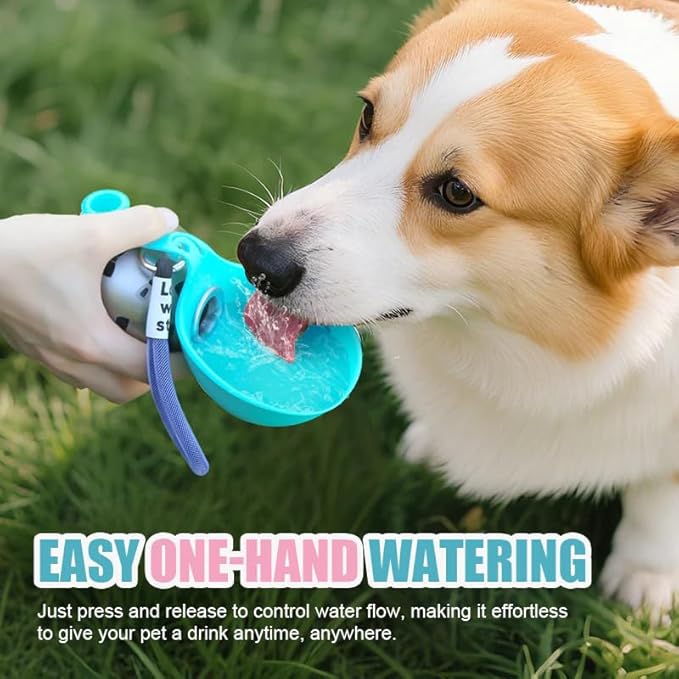 2-in-1 Dog Water Bottle & Bowl — Portable Silicone Bowl Water Bottle