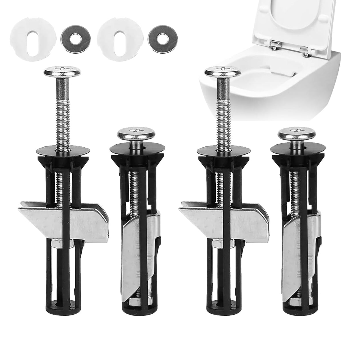 4PCS Universal Toilet Seat Bolt Kit Screws Quick Release Easy to Install