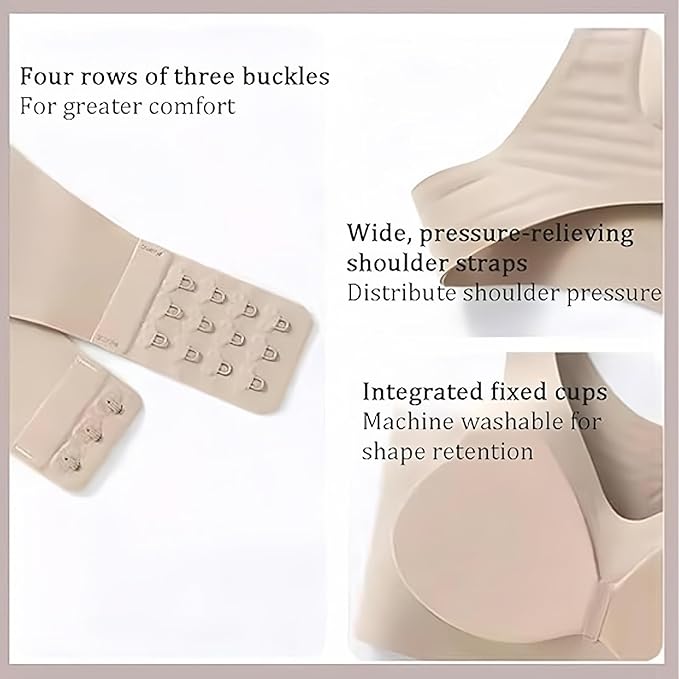 Women Posture Bra Front Closure Seamless Breathable Shaping Adjustable Waist Corrective Back Posture Bras