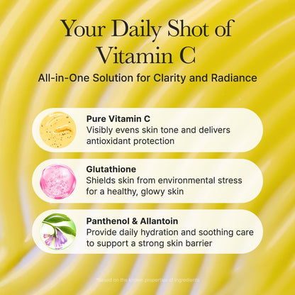 Vitamin C Booster Shot Serum for Glass Skin, Korean Skincare 30ml/1.01 fl.oz