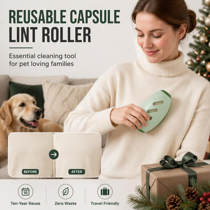 2Pcs Reusable Silicone Lint Roller, Washable Sticky Roller Powerful Adhesion for Pet Hair and Dust Removal