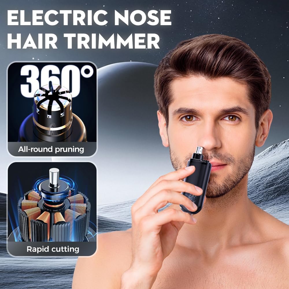 Ultimate 2-In-1 Nose Hair Trimmer For Effortless, All-Day Comfort,Electric Nose Hair Trimmer