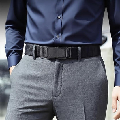 Men's Tactical Nylon Belt – Metal Buckle Ratchet Design