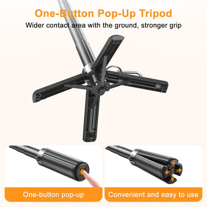 Upgraded 5-in-1 Magnetic Selfie Stick with 360° Rotatable Adjustable Magnetic Tripod Stand