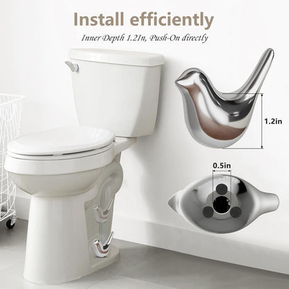 Bird-Shaped Toilet Bolt Cover Set, 2 Pieces, Easy-Install