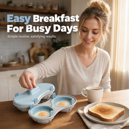 Microwave Egg Poacher, Microwave Egg Cooker for 2 Eggs