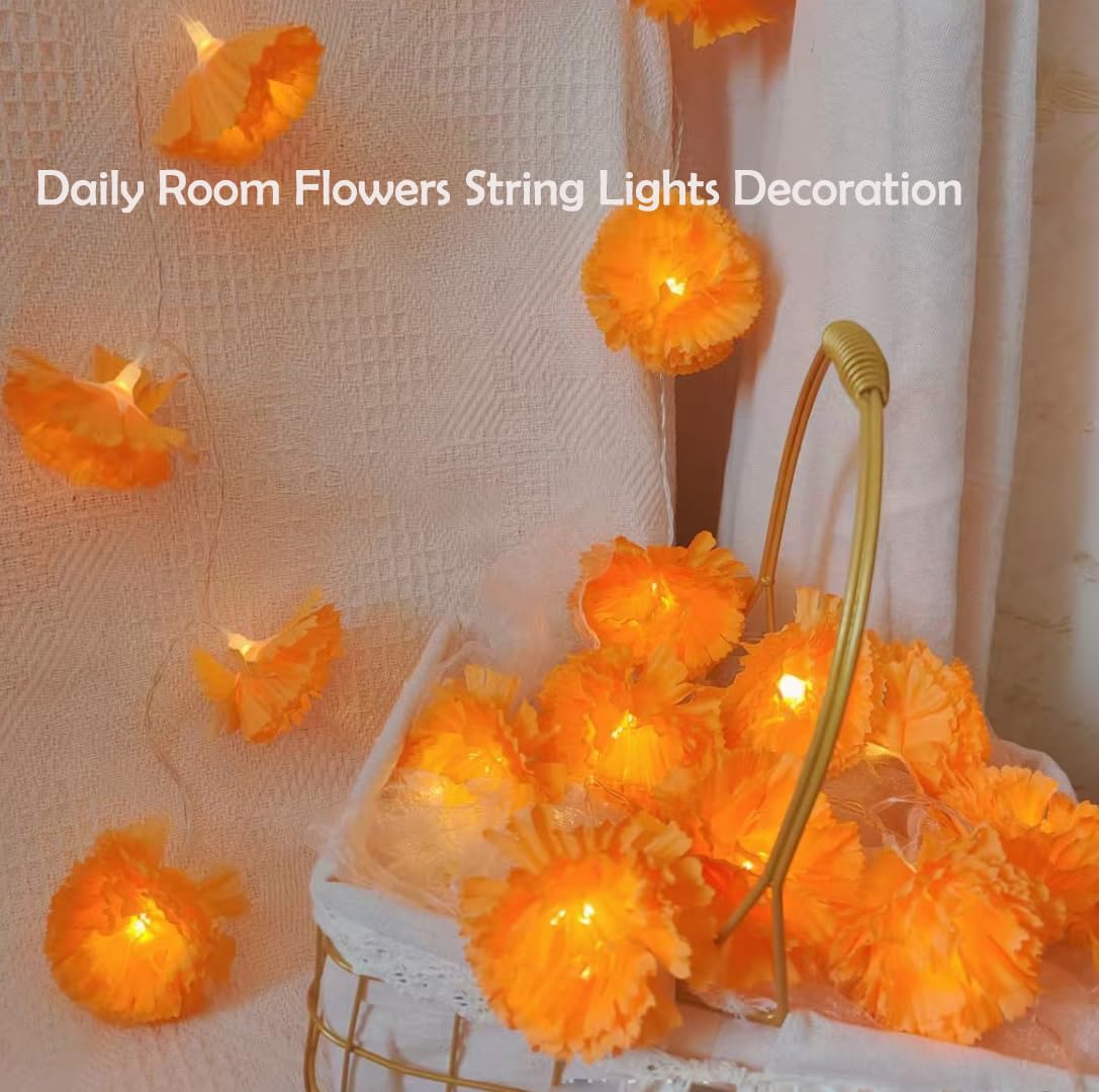 The Dead Decorations Marigold Garland Lights String for Day 10Ft 20 Led