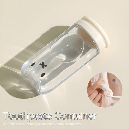 2PCS Portable Travel Toothbrush with Cover Toothpaste Case and 4 Replaceable Heads