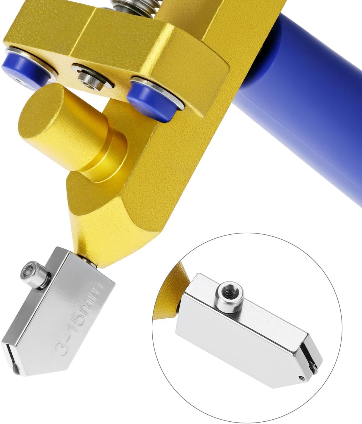 2-in-1 Glass Cutter Hand Tool for 3-15mm Glass, Tile, Mirror & Plexiglass Heavy-Duty Hand device with Tungsten Steel Blade