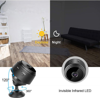 2PCS Mini Hidden Wireless WiFi Camera HD 1080P with Audio and Video