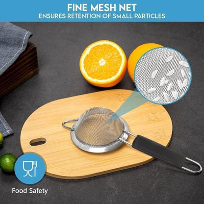 Fine Mesh Strainer - 3.4 Inch Round Sieve - Tea Strainers Soft-boiled Egg Magic Tool
