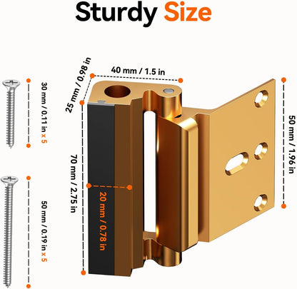 Home Security Door Reinforcement Lock for Front/Inward Swing Doors Upgraded Reinforced 1200lbs Capacity