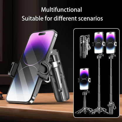 Selfie Stick Tripod , 16.5" Pocket Size 4-in-1 Phone Small Tripod Stand with Rechargeable Remote & Hook