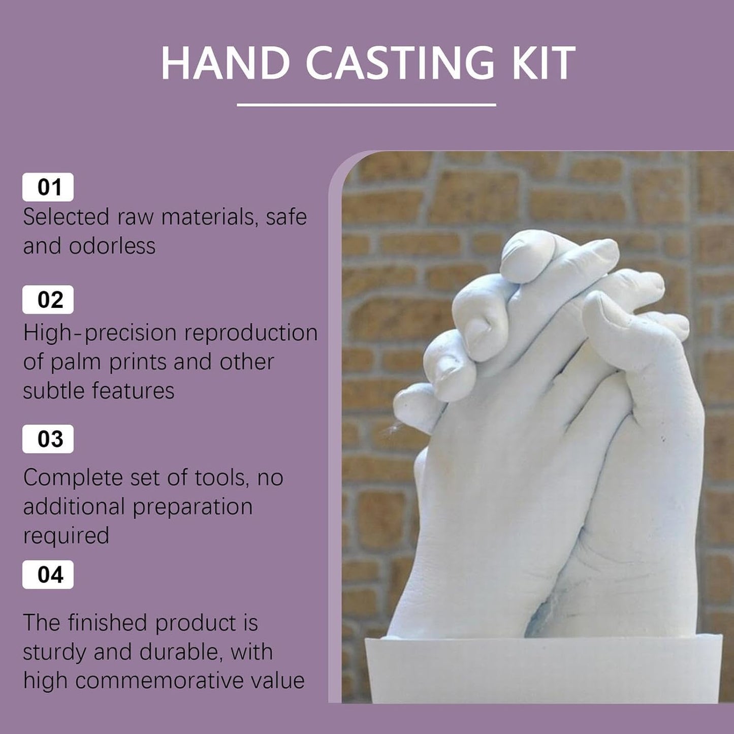 Hand Casting Kit – Hand Casting Kit for Couples or Family | Keepsake Sculpture Wedding Kids