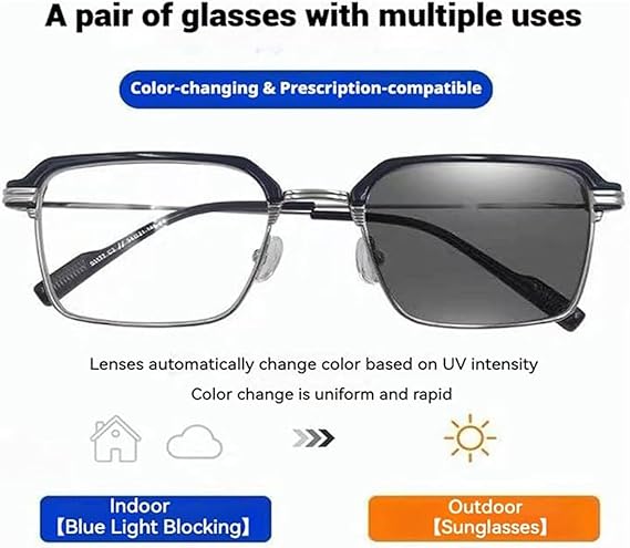 Smart Zoom Reading Glasses Ultra Light Anti Blue Presbyopic Reading Suitable