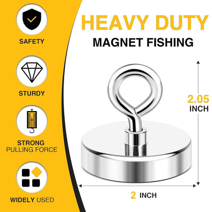 Strong Lifting Magnet Neodymium Rare Earth Eyebolt 2.36 inch 500LBS Pulling Force