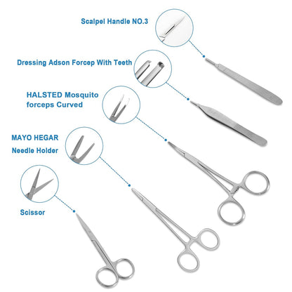 Suture Practice Kit Silicone Suturing Pad with Wound Closure Trainer for Nursing