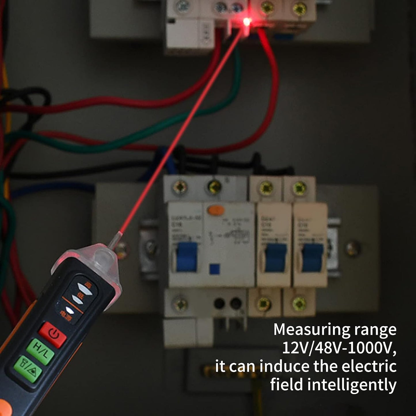 Voltage Tester, Live Wire Tester with Alarm and Flashlight, Non Contact Voltage Detector