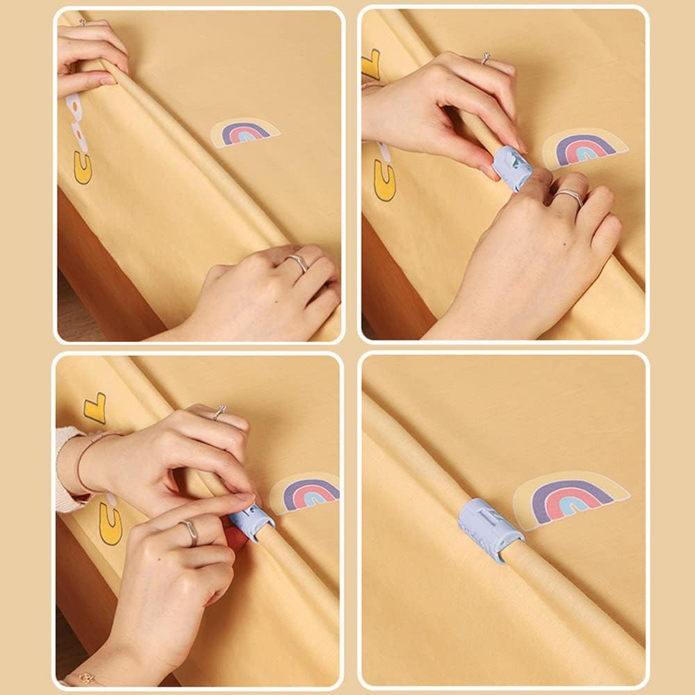 20 Counts Two-Speed Adjustment Sheet Grippers – Anti-Slip Clips for Beds Prevent Sliding Falling Out