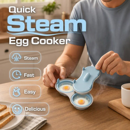 Microwave Egg Poacher, Microwave Egg Cooker for 2 Eggs