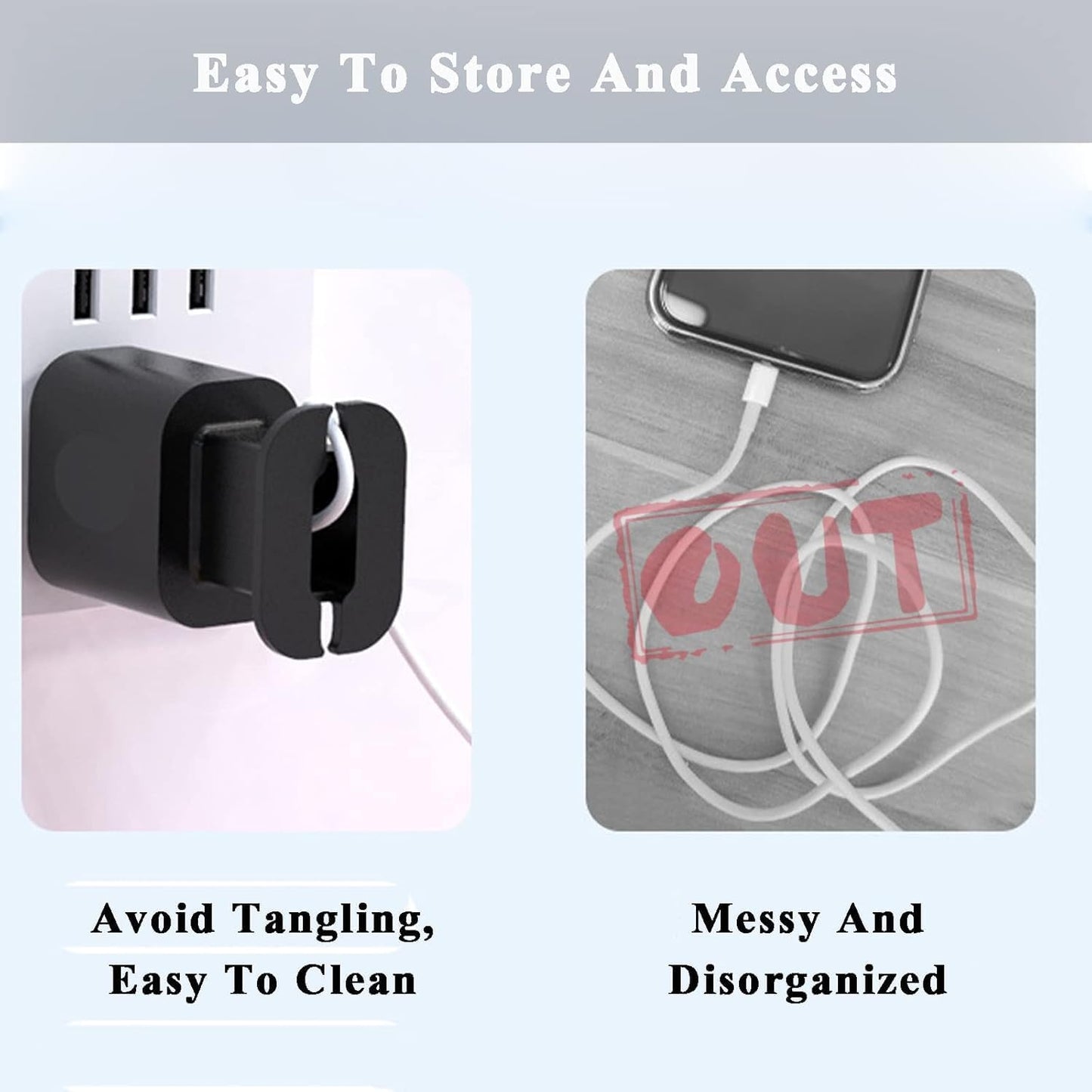 4PCS Silicone Charger Protector, 2 in 1 Silicone Charger Protector