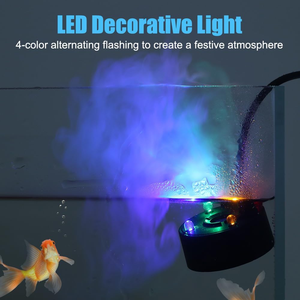 DC 5V Water Fountain Pond Fog Machine LED Color Change Fogger for Halloween Garden Rockery Yard Outdoor