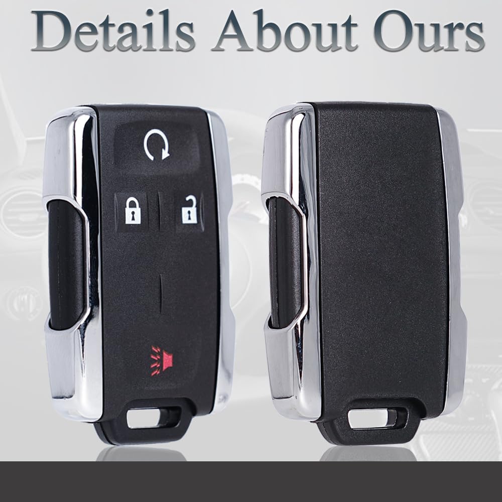 4-Button Keyless Entry Remote Key Fob Shell Replacement