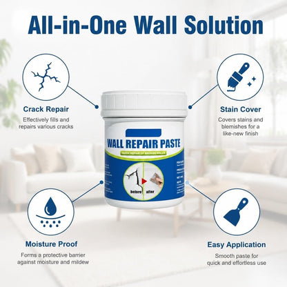 Wall Repair Paste, Crack Patch Filler for Stain Scratch Damage Restoration