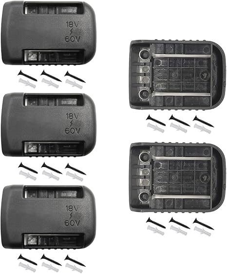 5Pcs Hanger Holder for DeWalt 20V/18V/54V/60V Tool Battery Drill,Protector Wall Mount Storage Shelf Rack