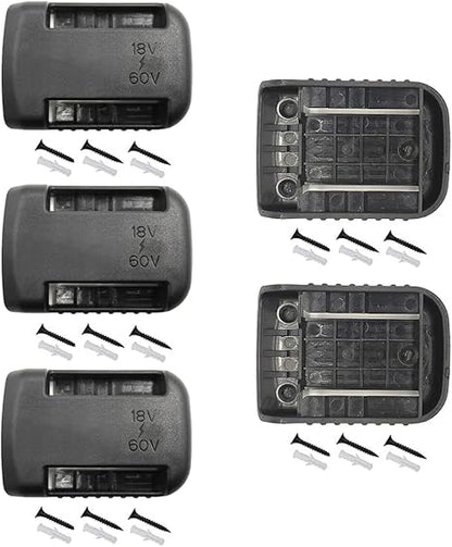 5Pcs Hanger Holder for DeWalt 20V/18V/54V/60V Tool Battery Drill,Protector Wall Mount Storage Shelf Rack