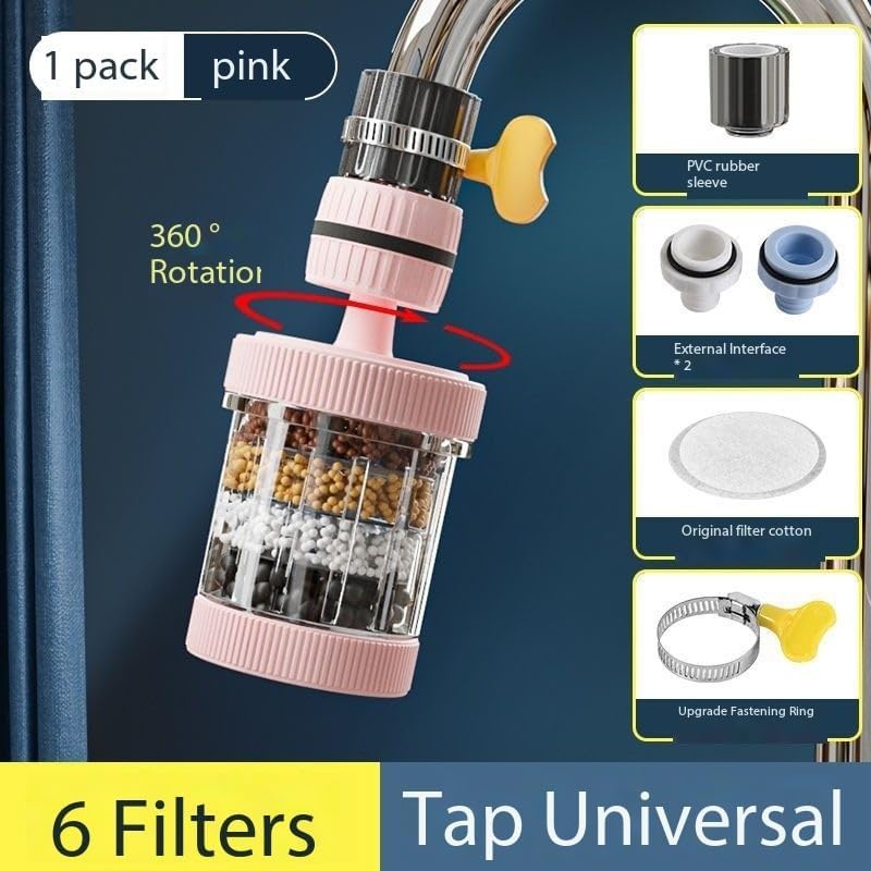 Activated Carbon Faucet Water Purifier Tap Filtration for Kitchen Bathroom Removes Chlorine Fluorider