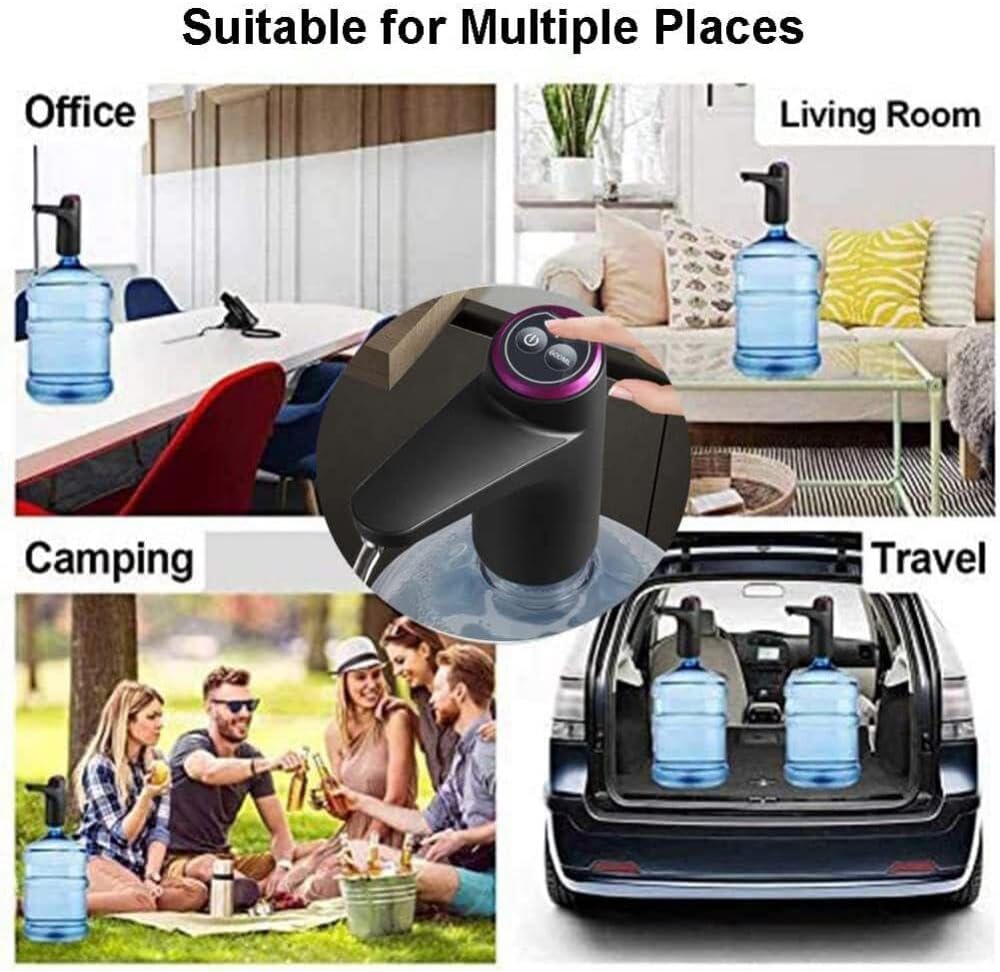Smart USB Portable Water Bottle Dispenser with USB Electric Charging and Automatic Off Switch