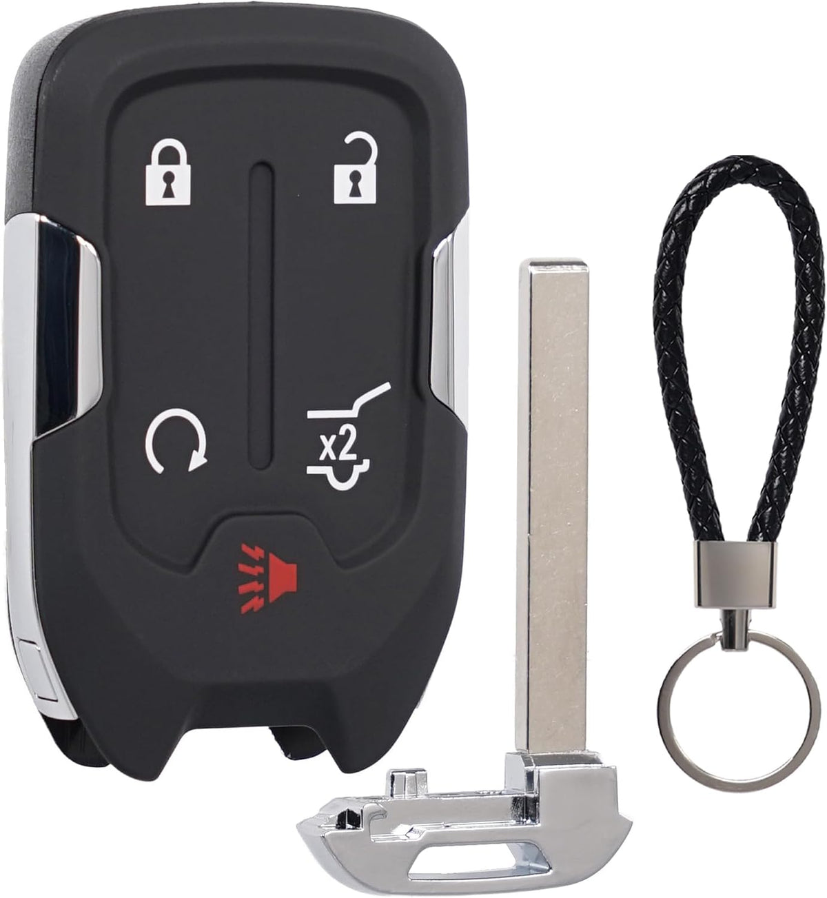 Replacement Key Fob Cover Shell fit for Chevy Silverado GMC Sierra 1500 2500HD 3500HD 2017-2022 Keyless Entry Remote Control Key Fob Case