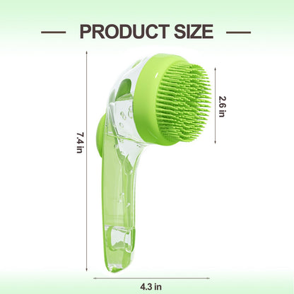 Pack Dog Bath Brush 2 in 1 Cat Shampoo Brush with Soap Dispenser