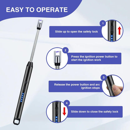 2PCS Lighters Long Stem, 360° Flexible Neck Electric lighters