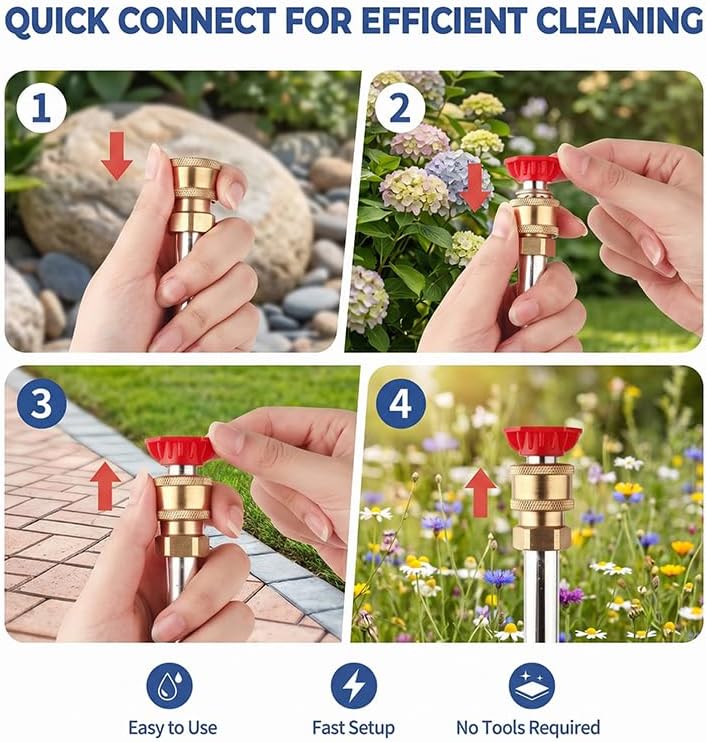Upgraded Jet Nozzle Power Washer for Garden Hose