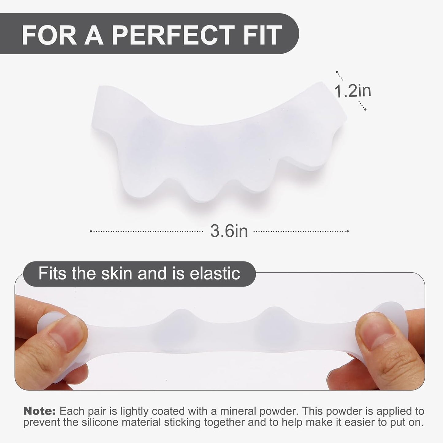 Silicone Toe Separators –Bunion Corrector & Hammertoe Straightener for Overlapping Toes