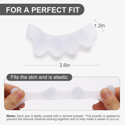 Silicone Toe Separators –Bunion Corrector & Hammertoe Straightener for Overlapping Toes