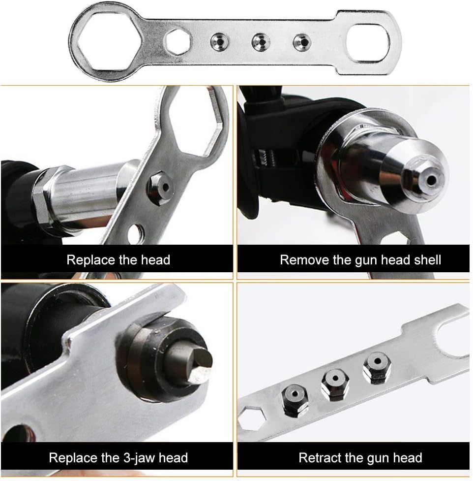 1 Set Rivet Tool Adapter Kit with Handle