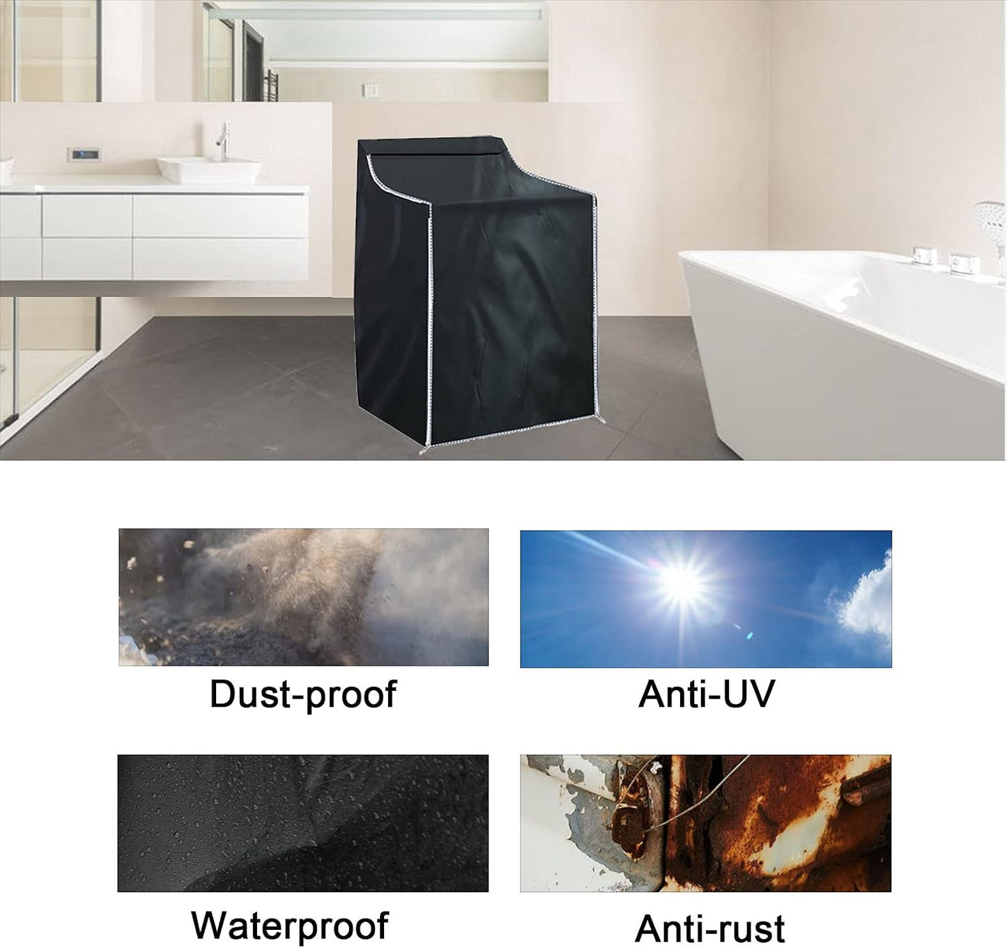 Washer and Dryer Covers,Top Load Washing Machine Cover Laundry Dryer Protect Cover