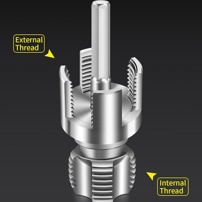 2PCS Internal & External Pipe Threading Tool 1/2'' & 3/4''
