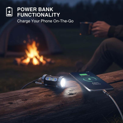 2Pcs Portable Rechargeable Bright Keychain Flashlight Phone Charger, Mini Keychain Flashlight