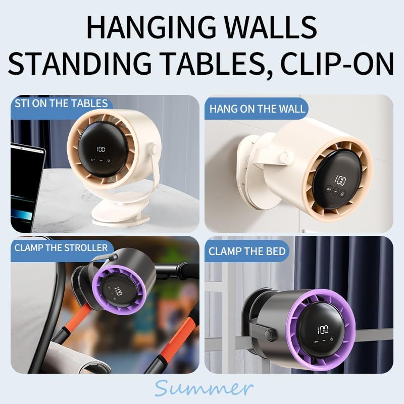 USB Rechargeable Mini Personal Rotate Cooling Fan